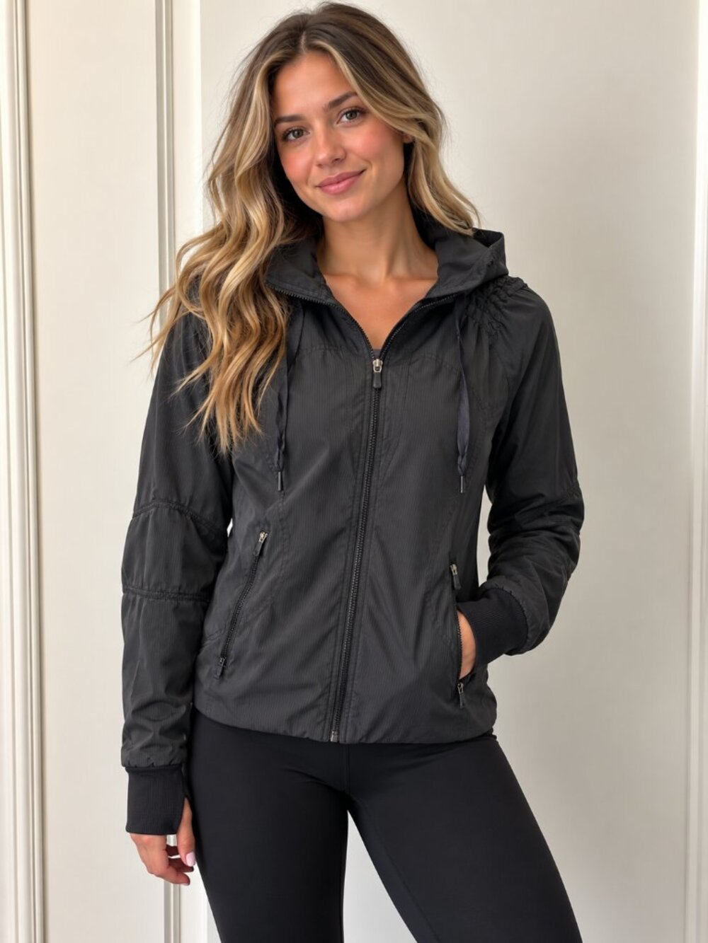 lululemon athletica Charcoal Hooded Utility Jacket